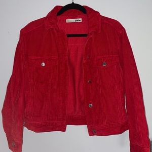 Top shop red corduroy jacket